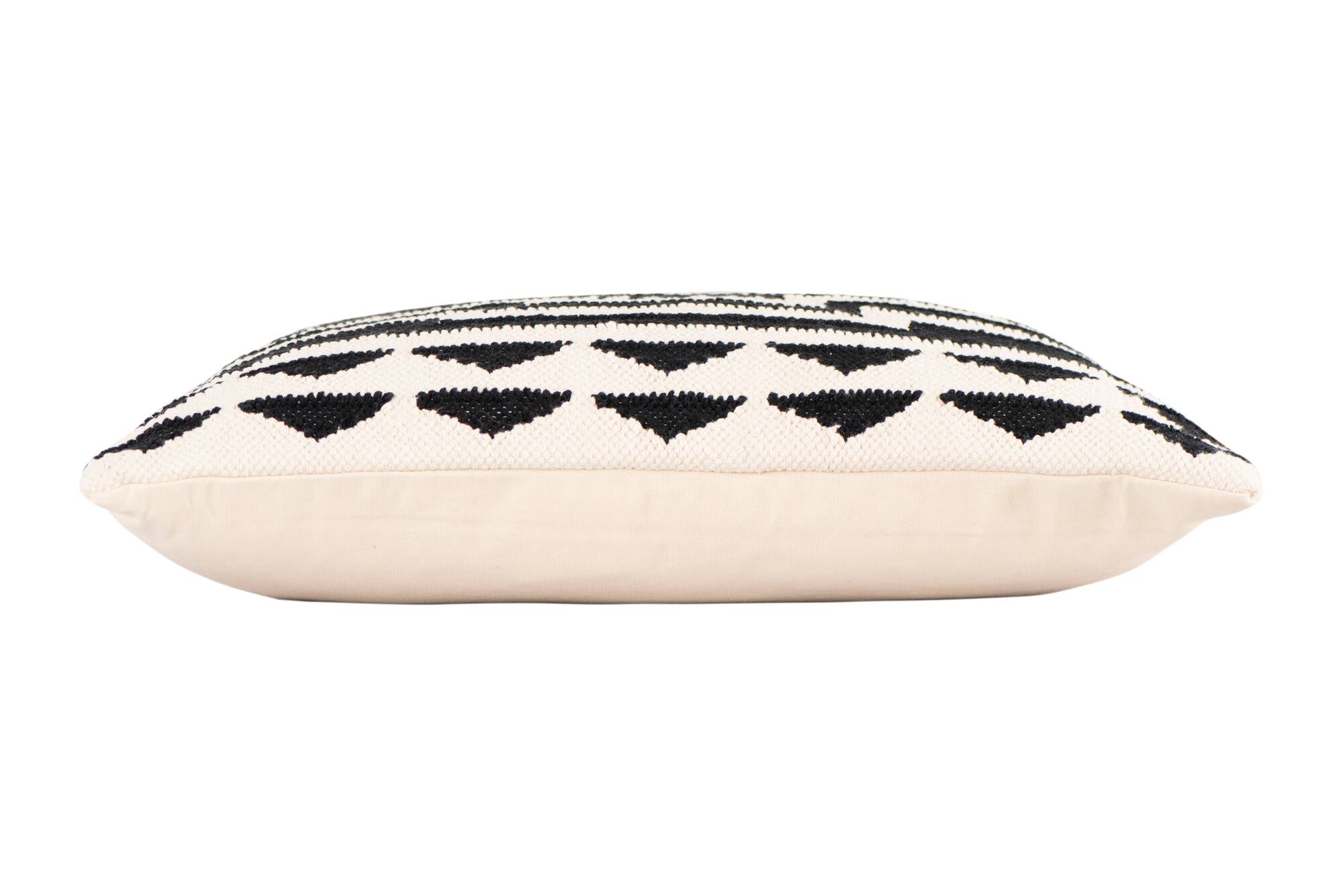 Hello Honey® Black & Natural Cotton Kilim Pillow